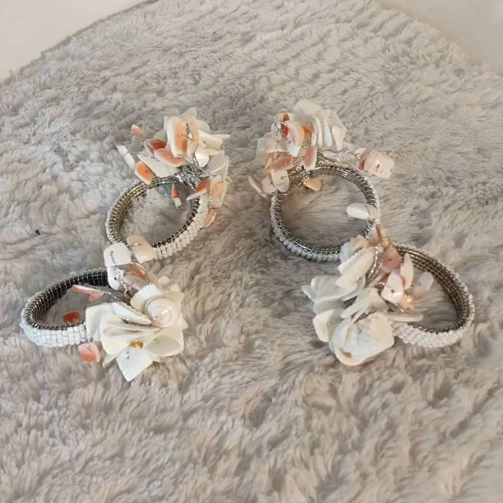 Sea Shell Napkin Rings Set of 4